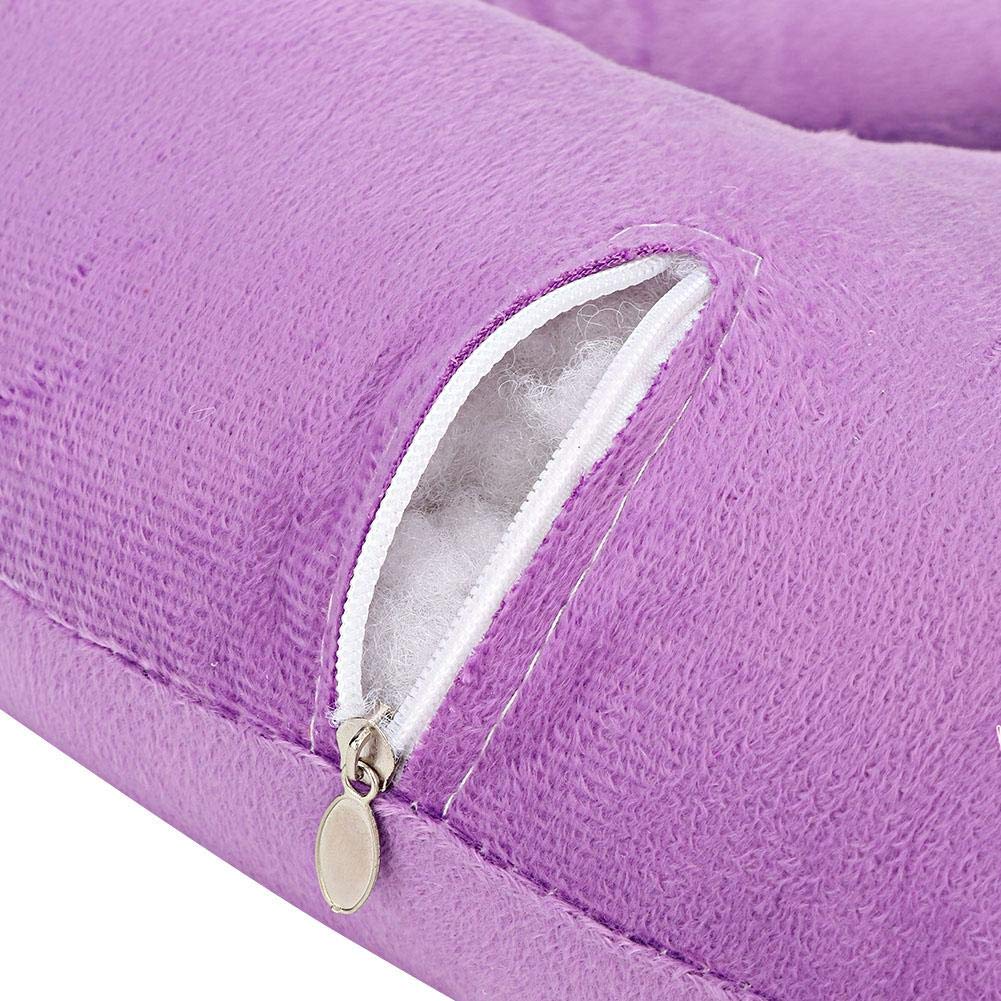 Cojín de almohada de seno, salón de belleza Almohada de soporte de seno SPA Cojín de almohada de pecho de masaje Cojín Prevención de arrugas y soporte de seno Almohadilla de Soporte Suave (Púrpura)