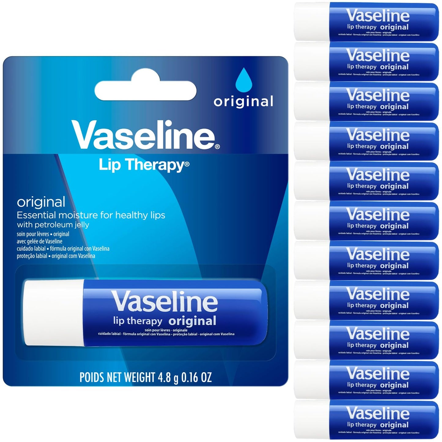 Vaseline Lip Therapy, 0.16 oz. Original (Pack of 12)#