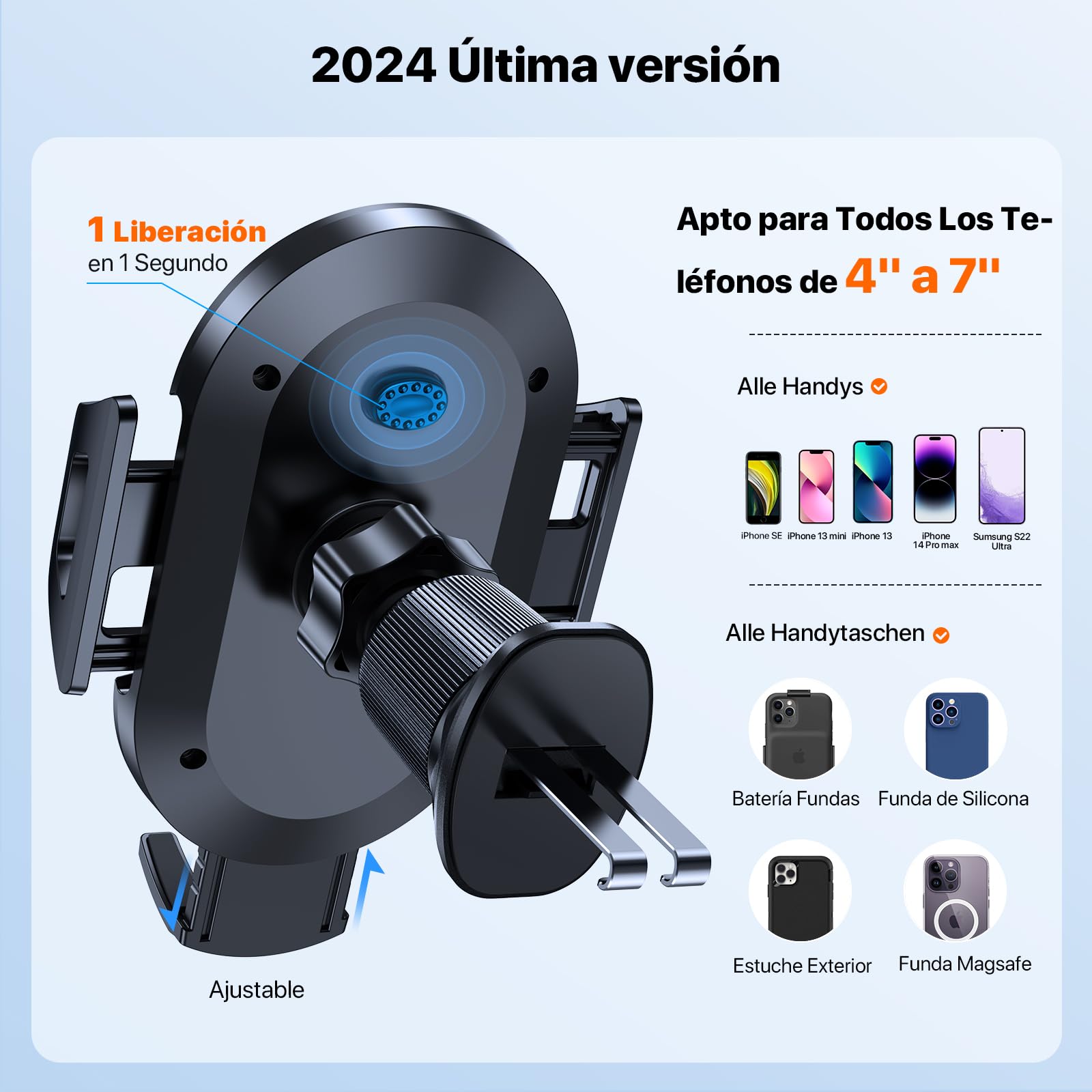 Soporte Celular Automóvil Miracase Multicolor Multifuncción 4 en 1 Ventosa Potente