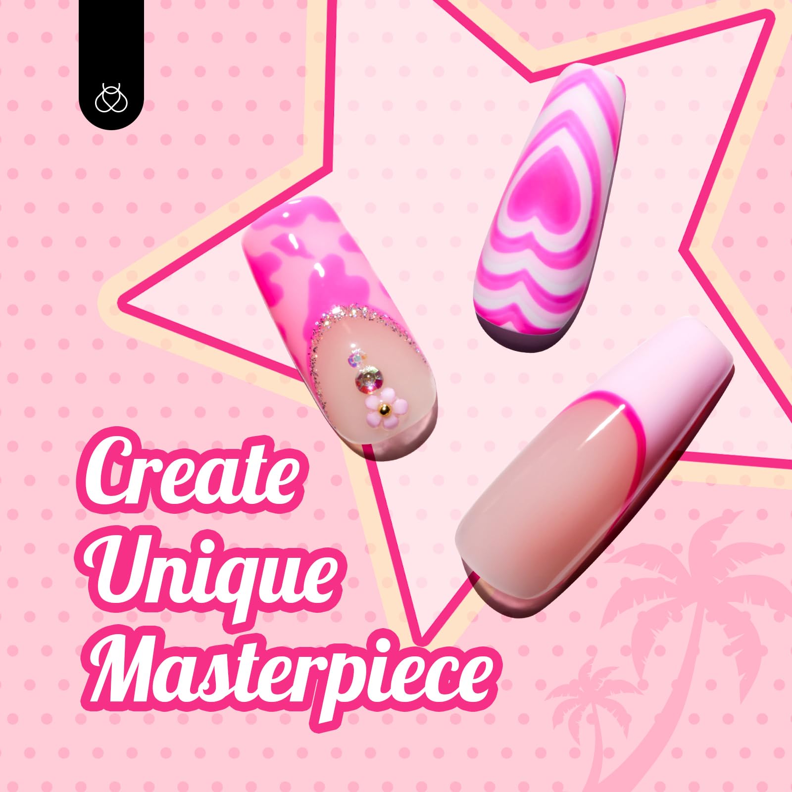 Beetles - Juego de esmalte de uñas en gel rosa, 20 colores, colección Alluring Sweetie, color nude, morado, purpurina, rojo, kit de manicura en gel ultravioleta con base, capa superior brillante y mate, regalo