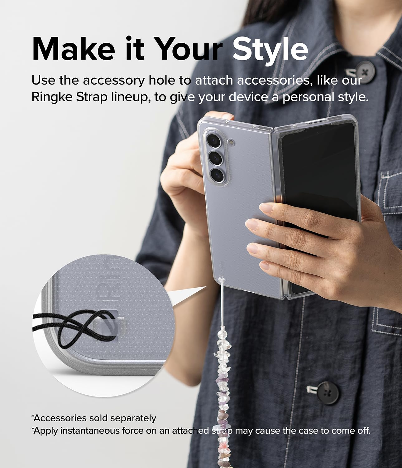 Funda Slim Ringke Mate Transparente Anti Huella para Samsung Galaxy Z Fold 5 5G