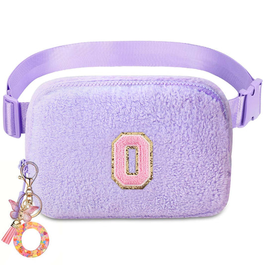 Kejea Riñonera Cruzada para Niñas y Mujeres, 8 a 12 Años, Regalos de Cumpleaños, Cintura Pequeña, Morado, 3XL