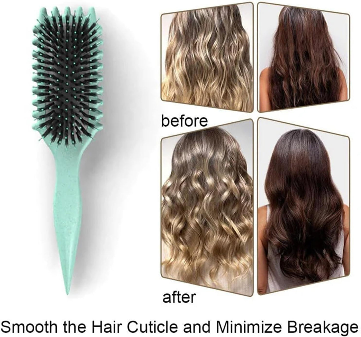 Cepillo Para Cabello Rizado Para Mujeres,Bounce Curl Brush,Cepillo Para Rizos,Cepillo Cabello Rizado,Peine Para Cabello Rizado,Cepillo Definidor De Rizos Bounce Curl,Cepillo 3d Para Rizos (Negro)
