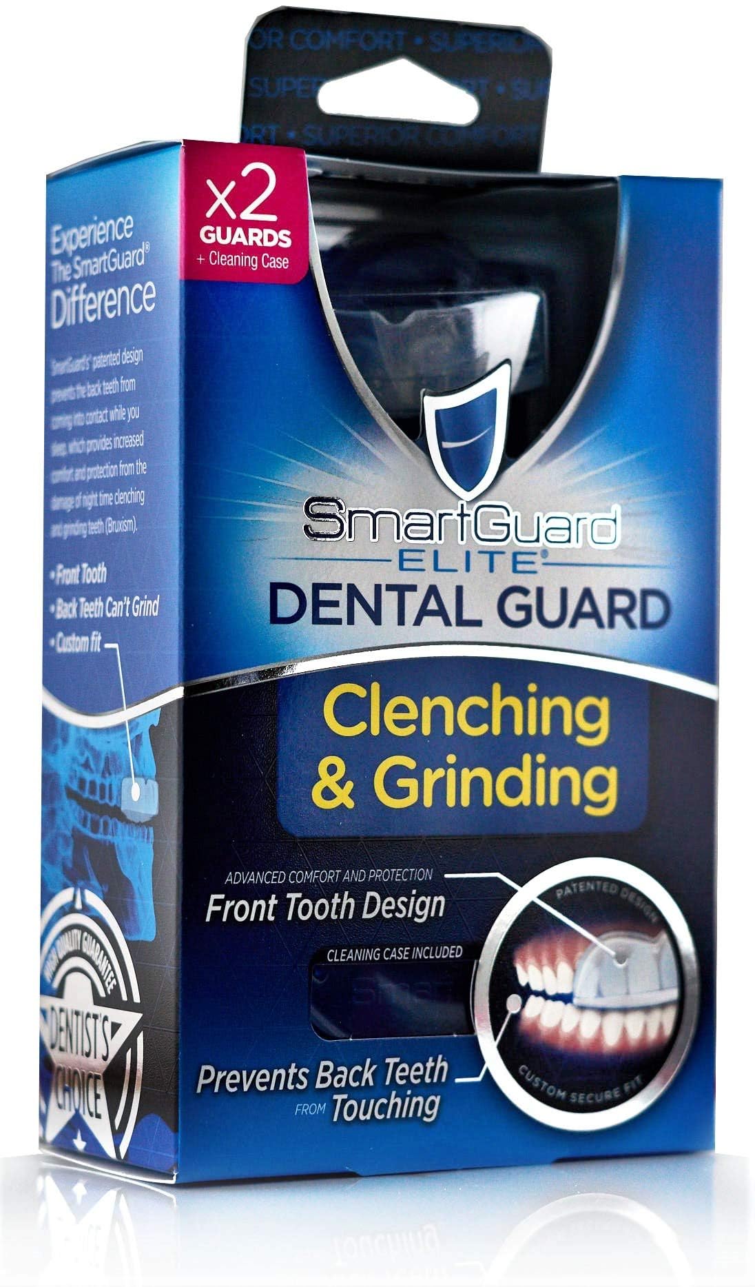 Protector Bucal Nocturno SMARTGUARD ELITE Transparente Anti Rechinamiento Dental clínico para Alivio de Síntomas