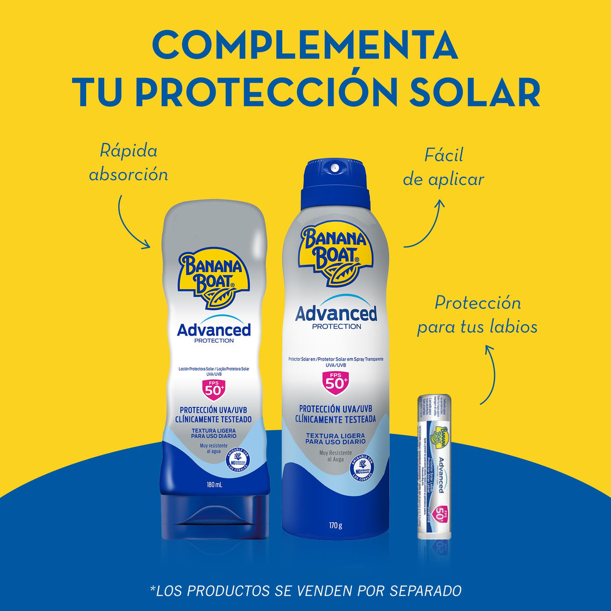 Banana Boat Advanced Protection Protector Solar 50 FPS Loción de 180ml