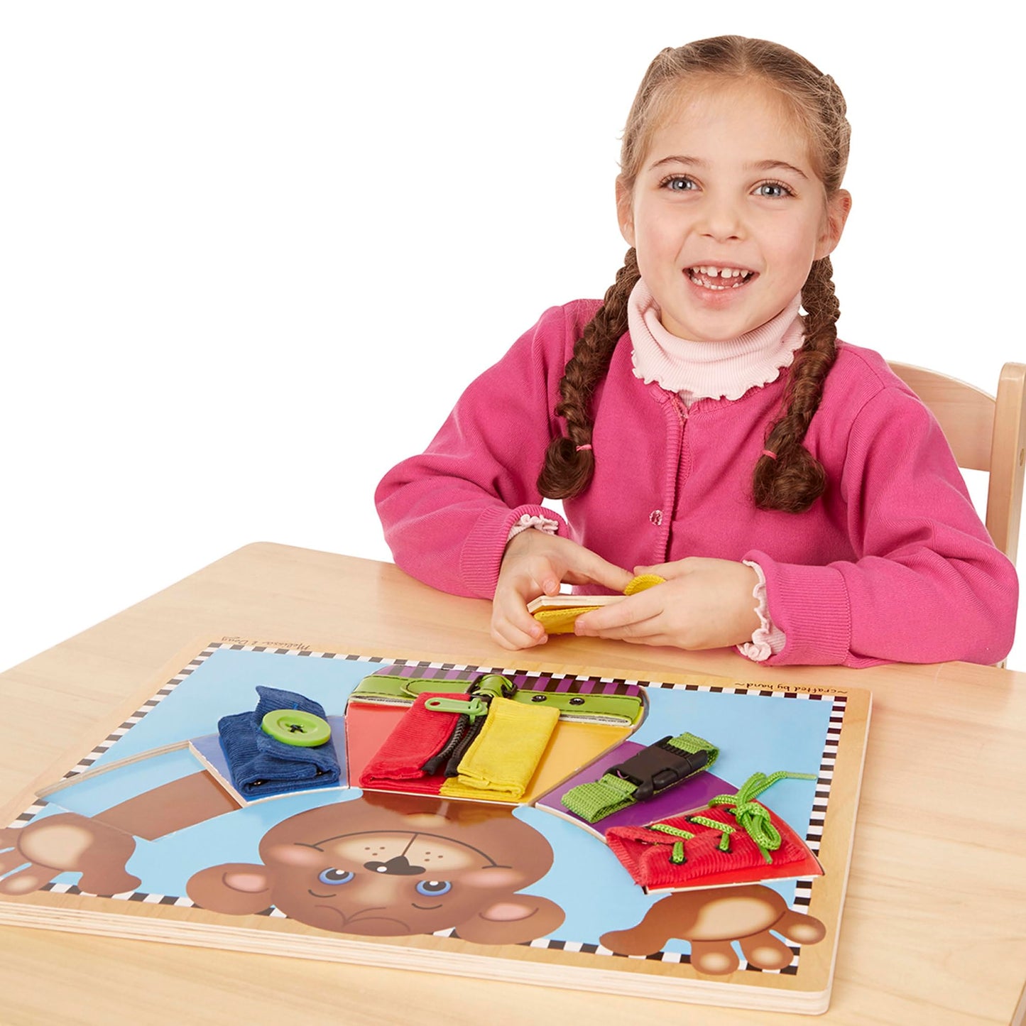 Juguete de Madera Melissa & Doug Tablero de Habilidades Básicas 6 Piezas Desmontables