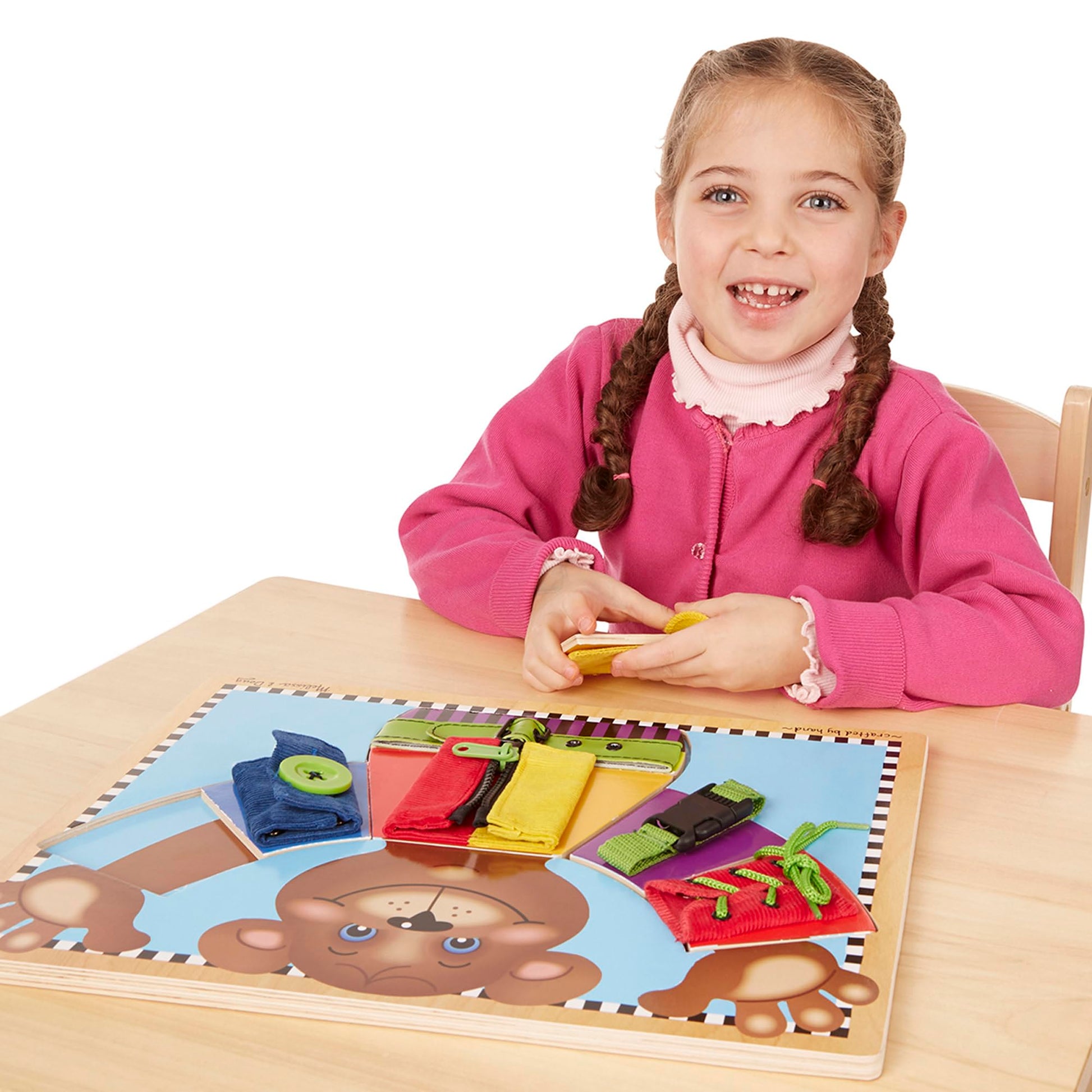 Juguete de Madera Melissa & Doug Tablero de Habilidades Básicas 6 Piezas Desmontables