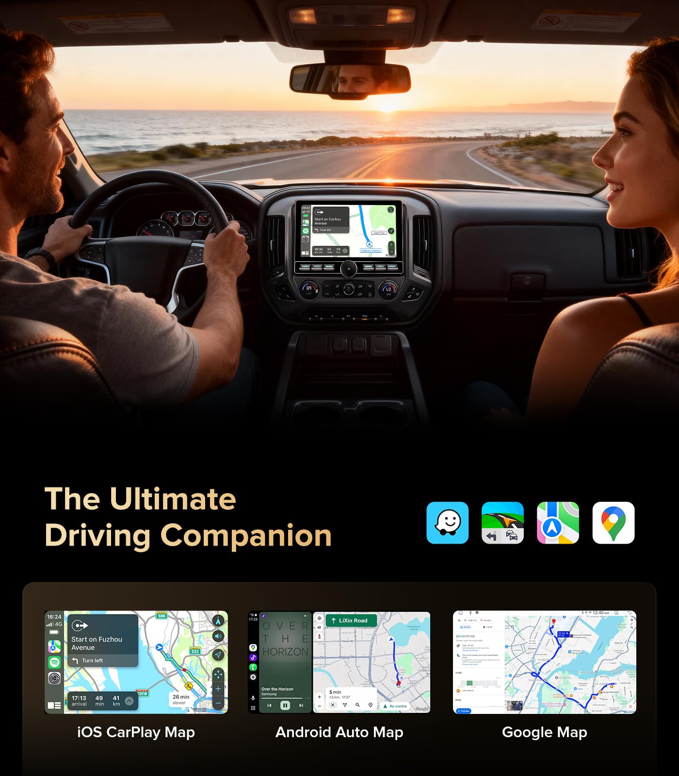ApexNav 4G+64GB Android 13 estéreo de coche para Chevy Silverado GMC Sierra 2014-2018 actualización de radio – CarPlay inalámbrico con botón de botón físico, sistema Bose compatible con visualización