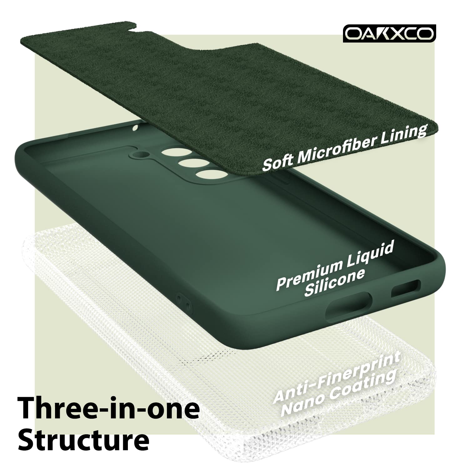 Oakxco - Funda de silicona líquida para Samsung Galaxy S21 FE 5G, bonita funda delgada de goma suave TPU lisa de gel para mujeres y niñas, diseño estético, sólido mate protector y a prueba de golpes,