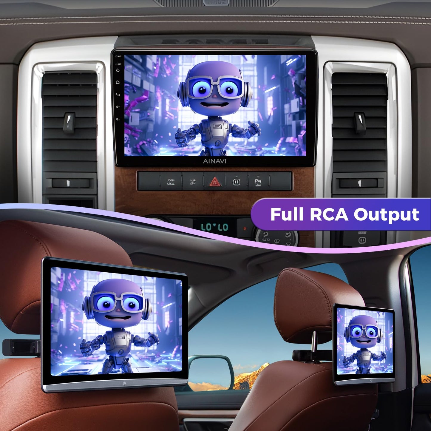Estéreo de coche con visualización táctil de 10 pulgadas para radio Dodge Ram 1500 2500 3500 (2009-2012)