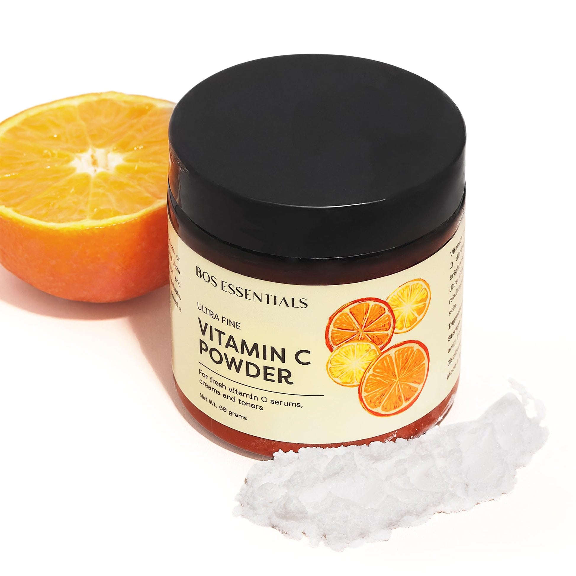 Polvo de vitamina C de grado cosmético ultrafino | SE DISUELVE AL INSTANTE EN AGUA | La mejor calidad disponible (MALLA 325) | Haga su propio suero de vitamina C fresco y efectivo