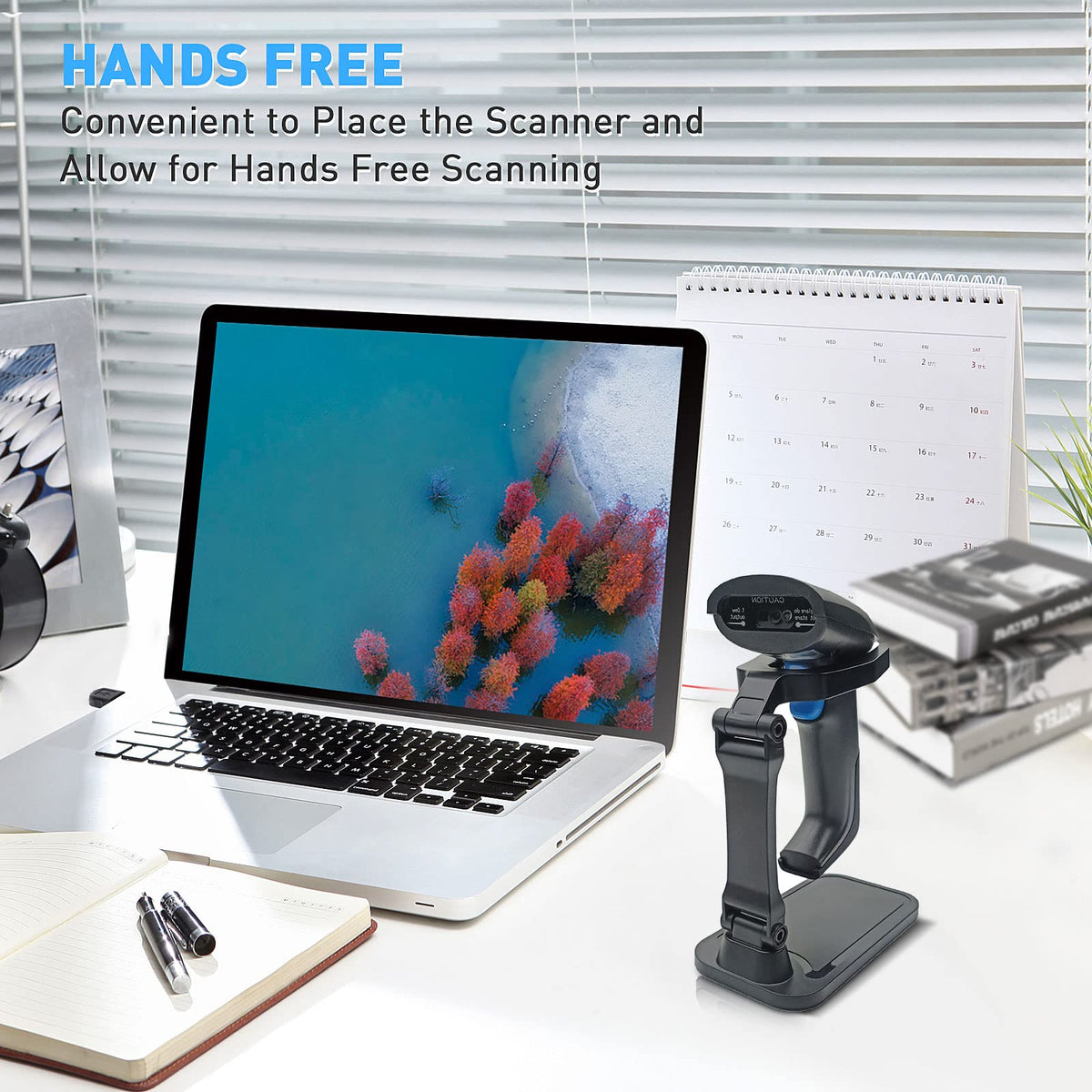 Soporte Universal JRHC Negro Ajustable para Escáner de Código de Barras de Manos Libres
