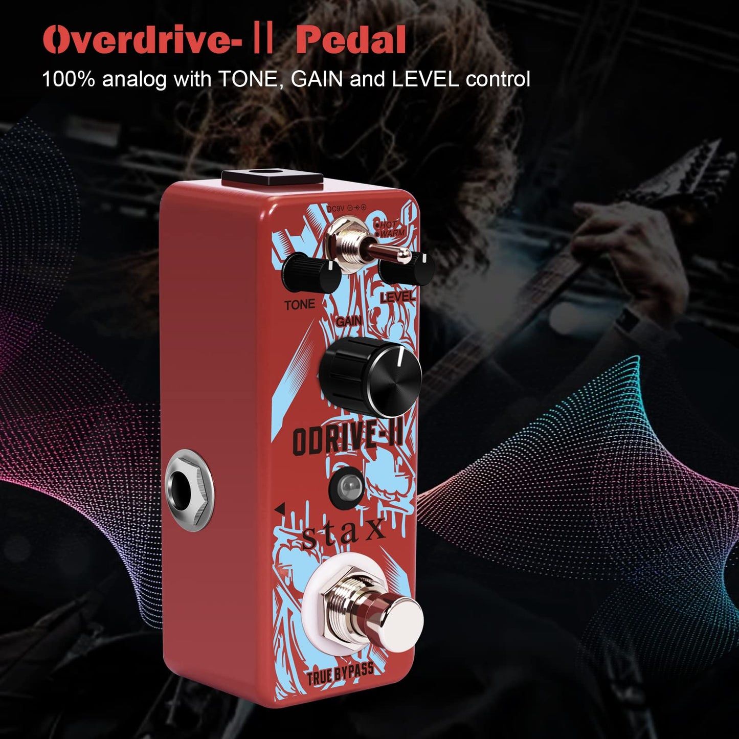 Pedal de Guitarra Stax Overdrive Clásica con Mini Tamaño True Bypass para Guitarra Eléctrica