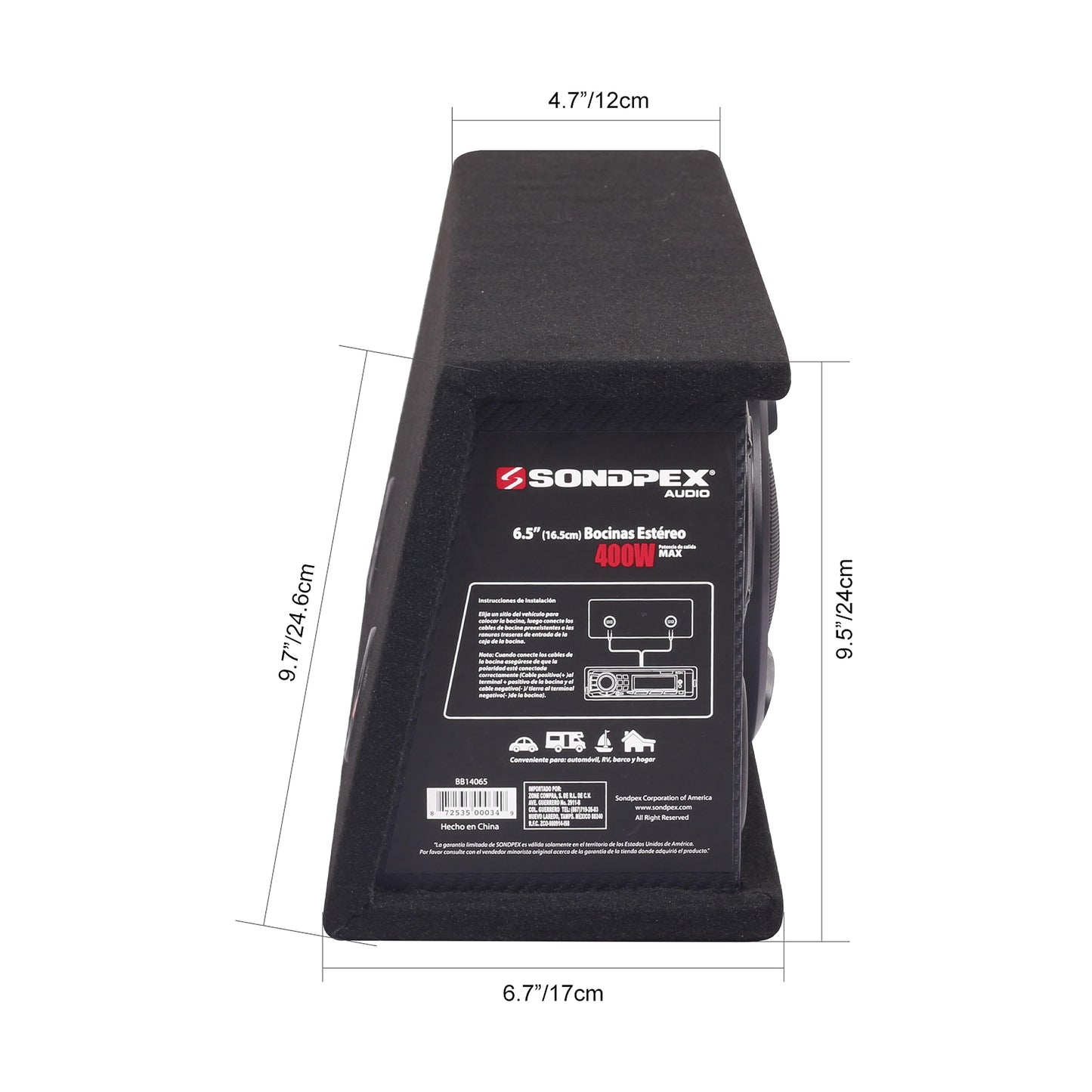 SONDPEX BB14065 Sistema de Altavoces de 2 vías de 400 W