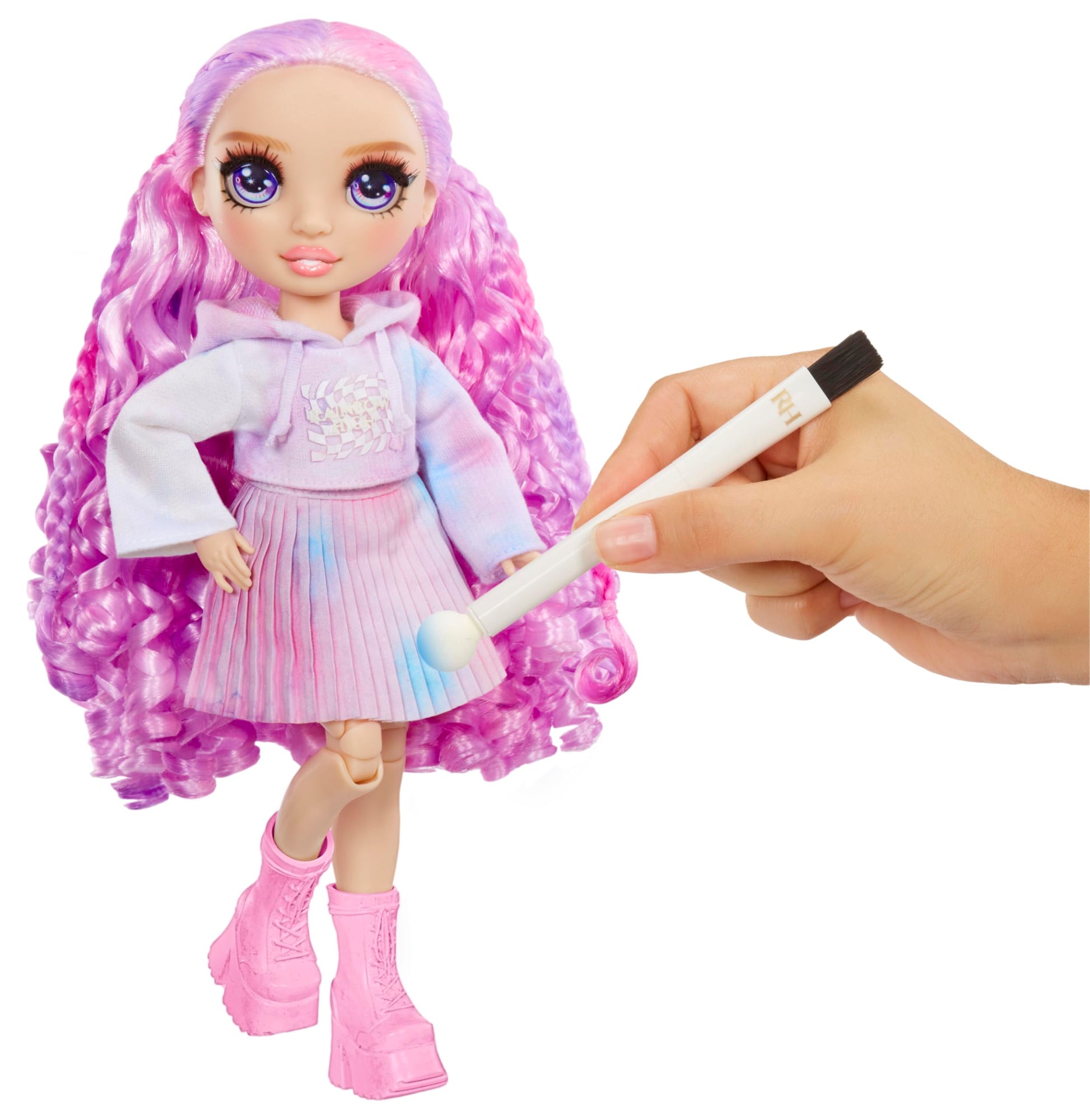 Muñeca Rainbow High Ojos Morados para Personalizar y Diseñar Ropa y Cabello para Mujer