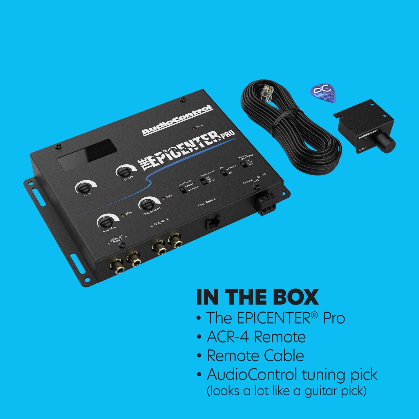 AudioControl El procesador de restauración de graves digitales EPICENTER PRO y controlador de línea, potenciador de graves para audio de coche con mando a distancia de control dual ACR-4