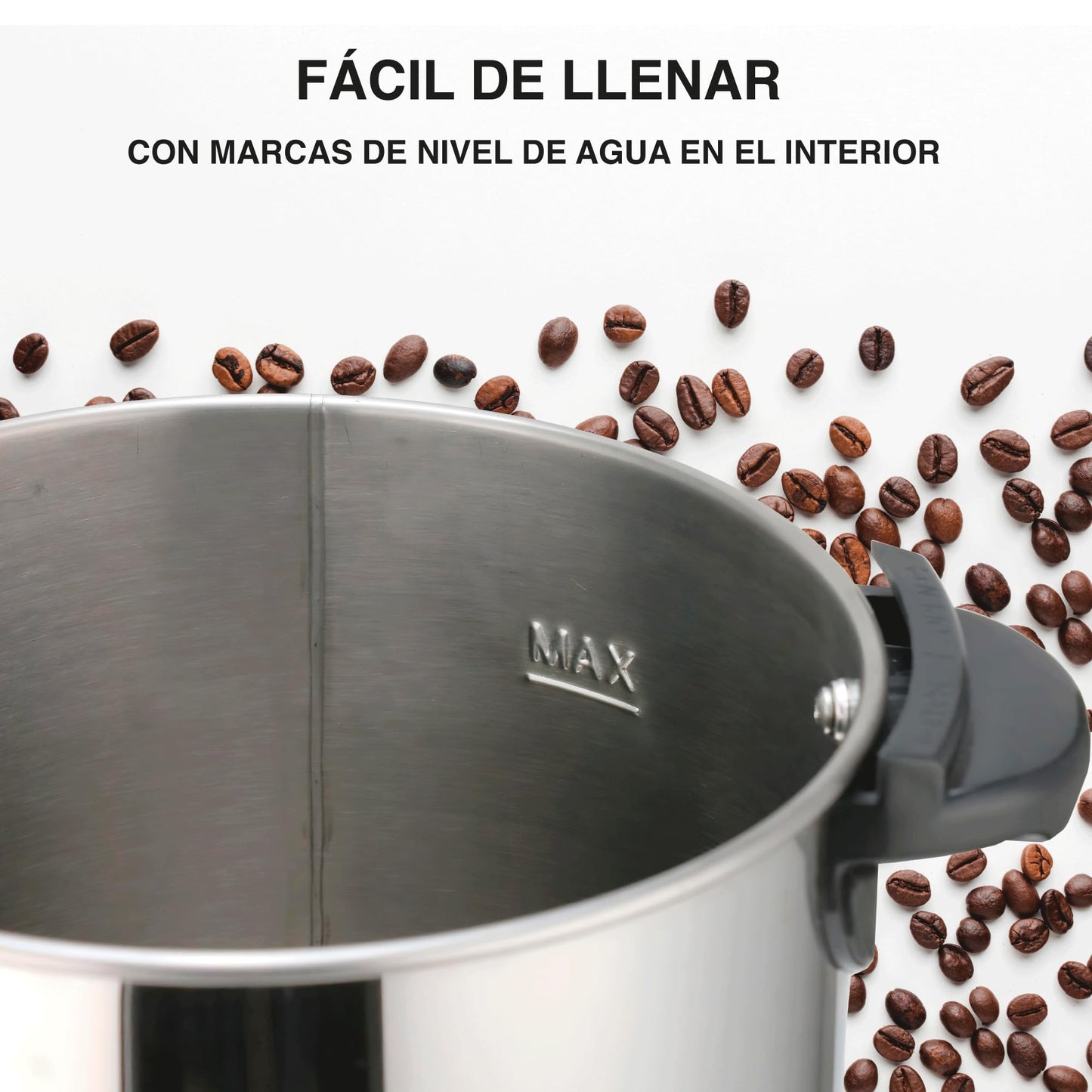 Cafetera Eléctrica Urna Acero Inoxidable 40 Tazas Filtro Permanente