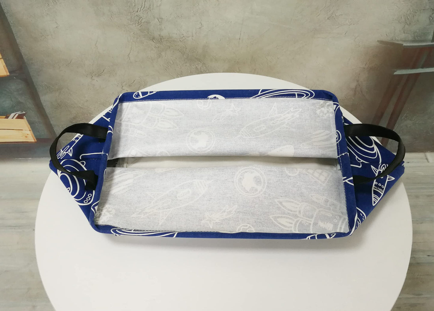 DUYIY - Cesta de almacenamiento para el hogar, cesta organizadora para niños, cesta de ropa, cesta de lavandería, cesta de regalo con asas para el hogar (nave espacial)