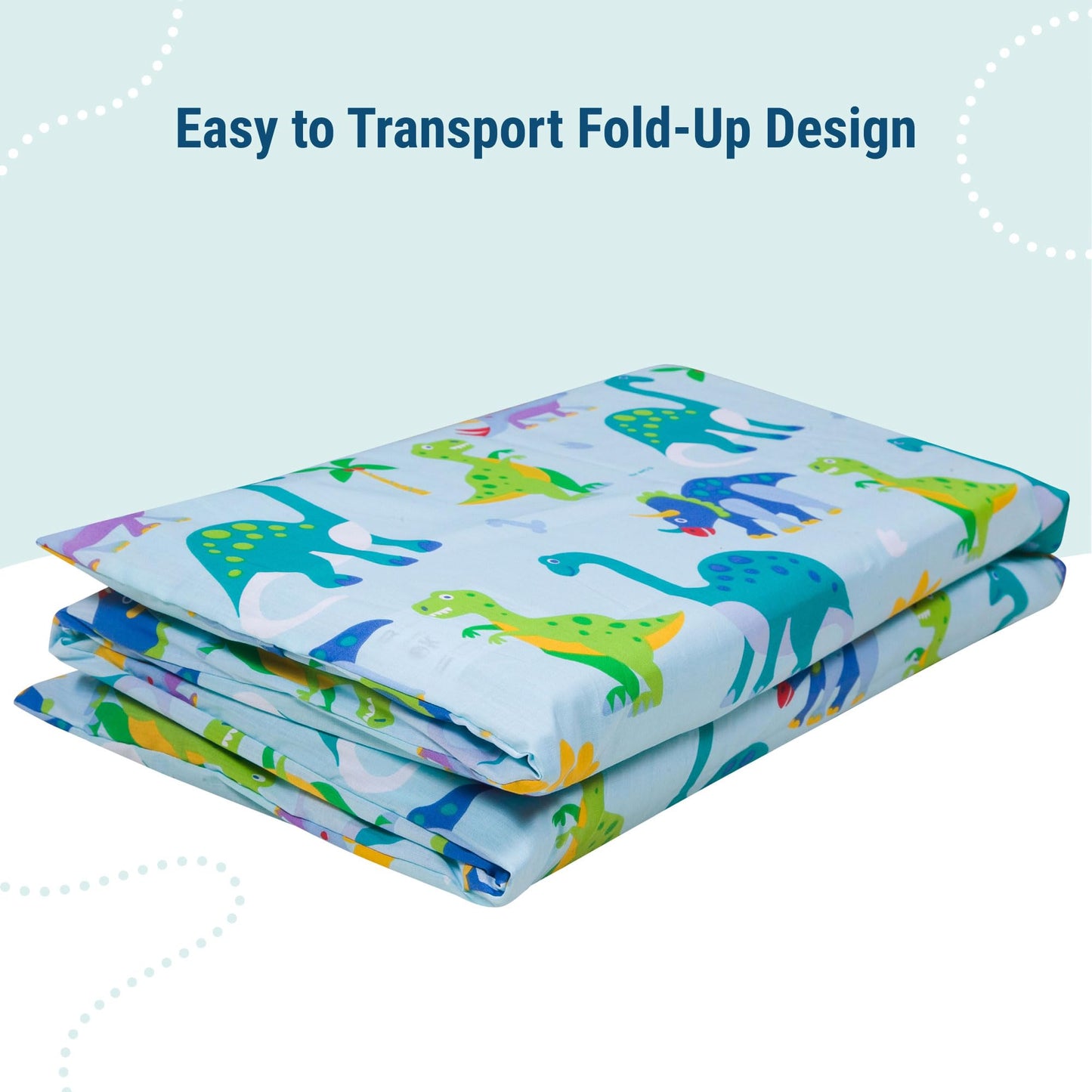 Wildkin - Funda de algodón para Siesta para niños, Suave, Cosida en Solapa, Duradera y se Adapta a tapetes de Vinilo de 1.5 Pulgadas, Dinosaurio Land