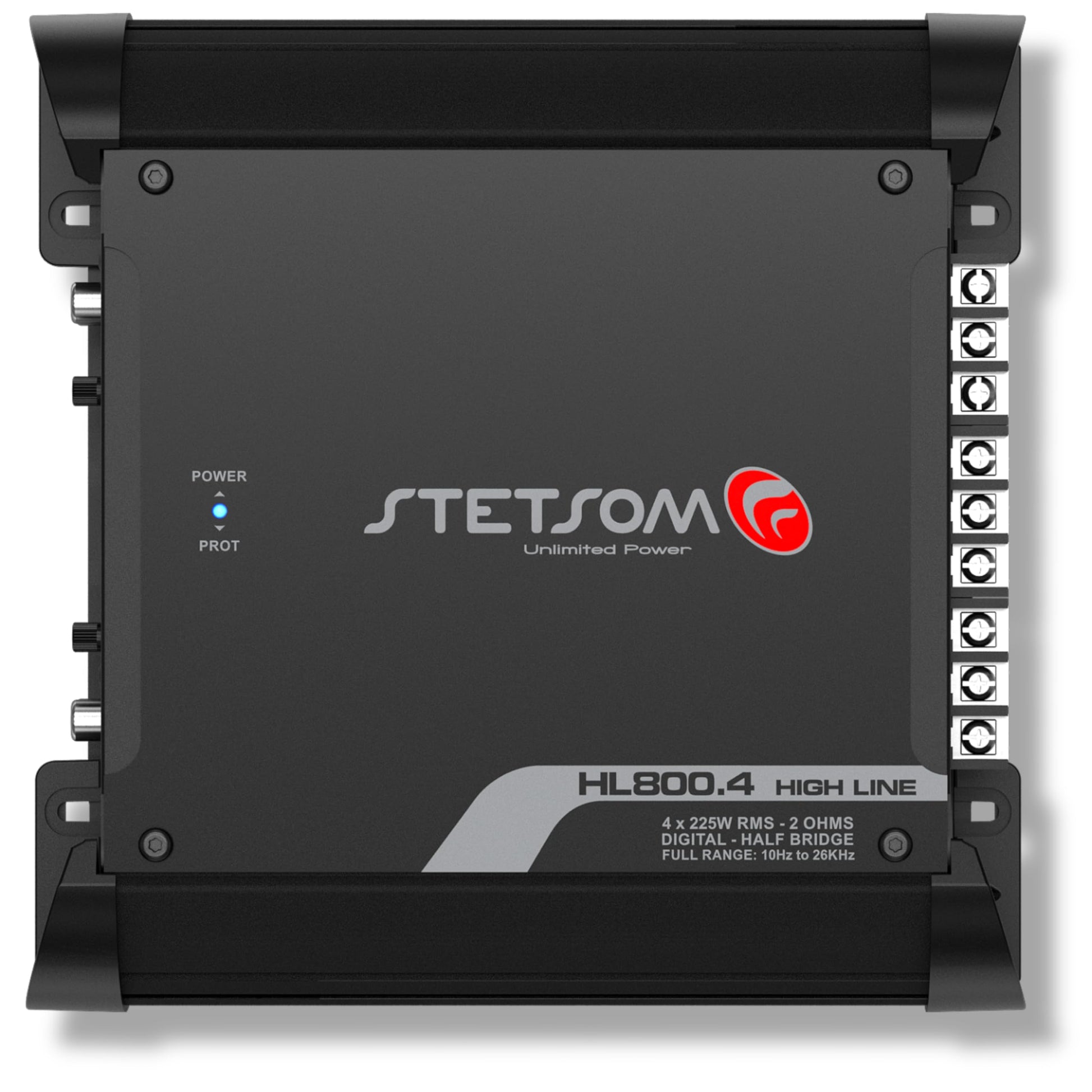 Amplificador Clase D Stetsom HL 800.4 2 Ohmios 4 Canales 800 Vatios de Rango Completo