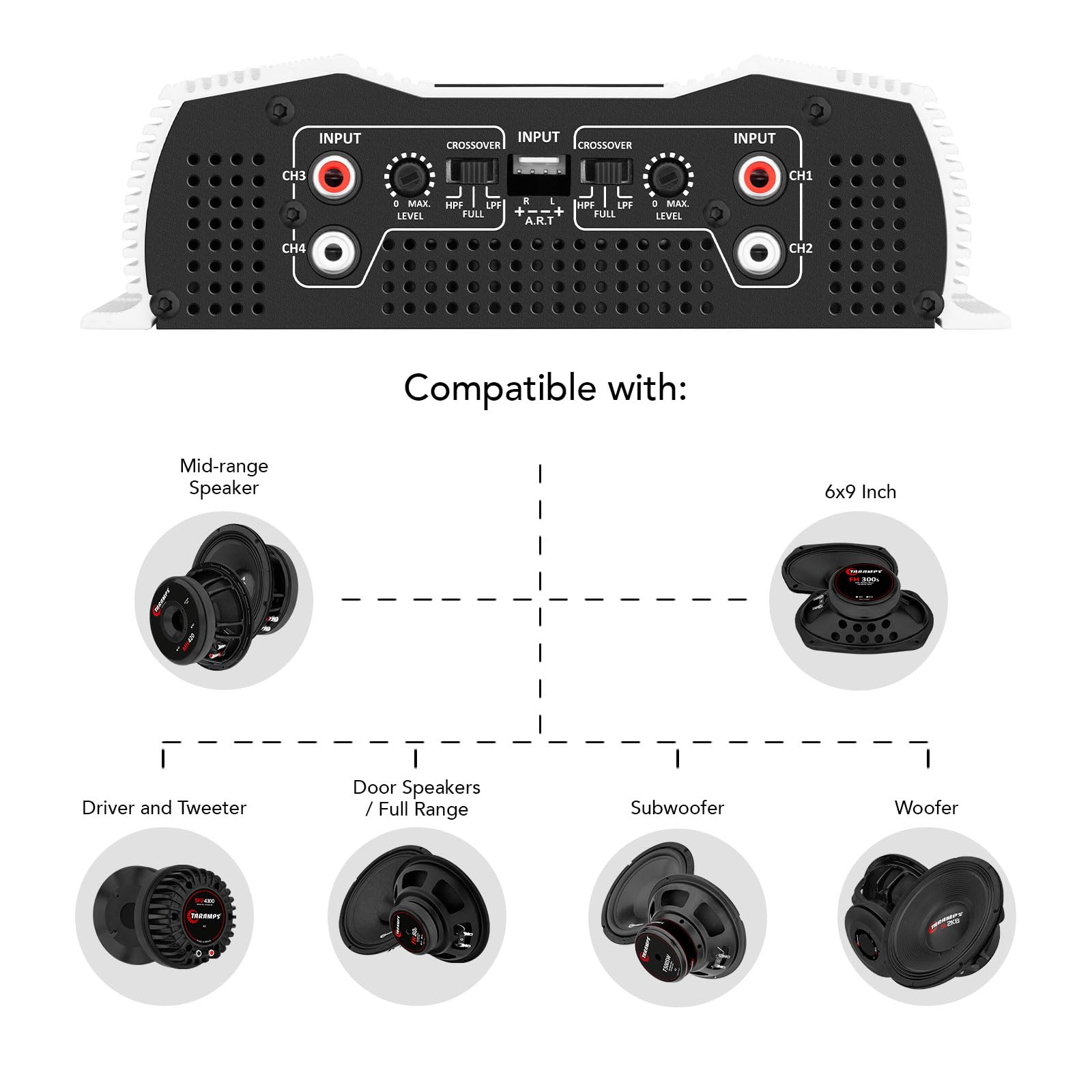 Amplificador Taramps DS800X4 1Ohm 800W 4 Canales
