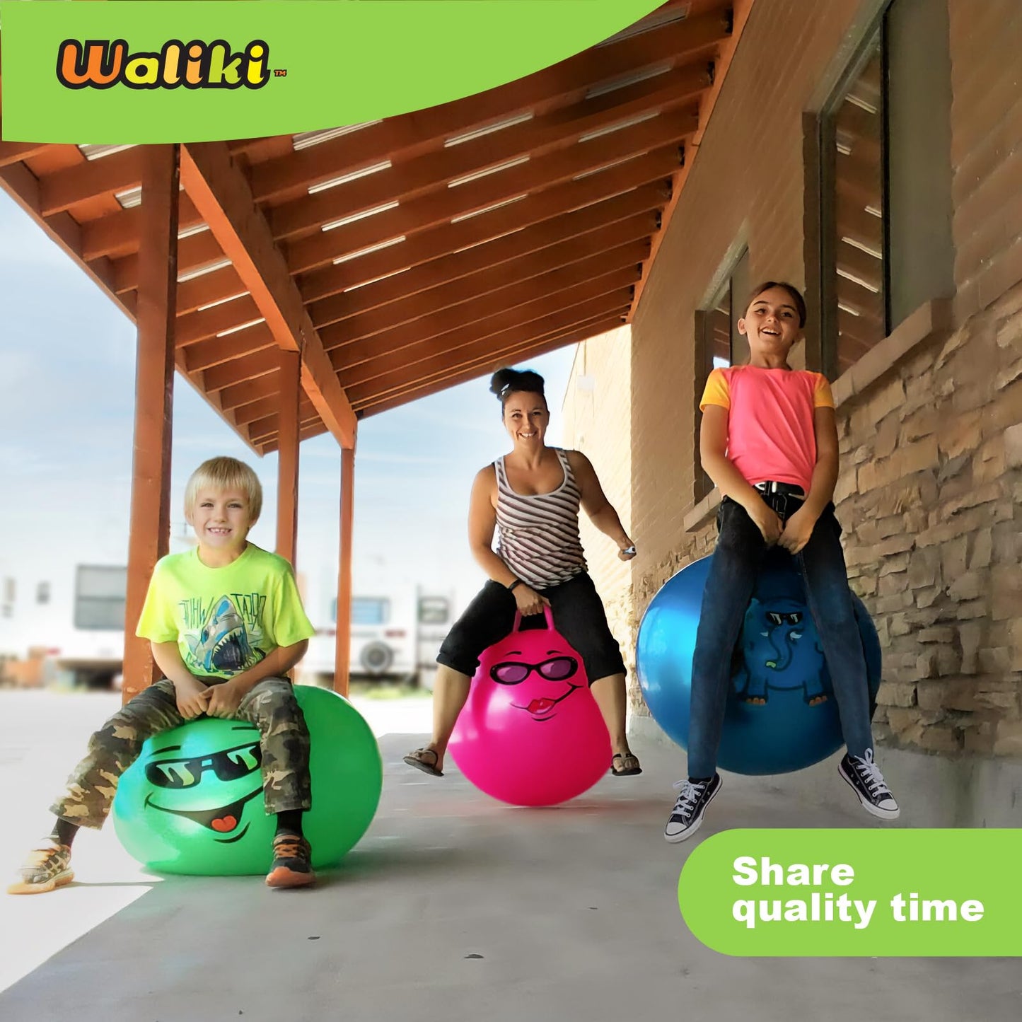 Pelota Saltarina Infantil Waliki Toys Rojo 20 Pulgadas con Bomba para Niños
