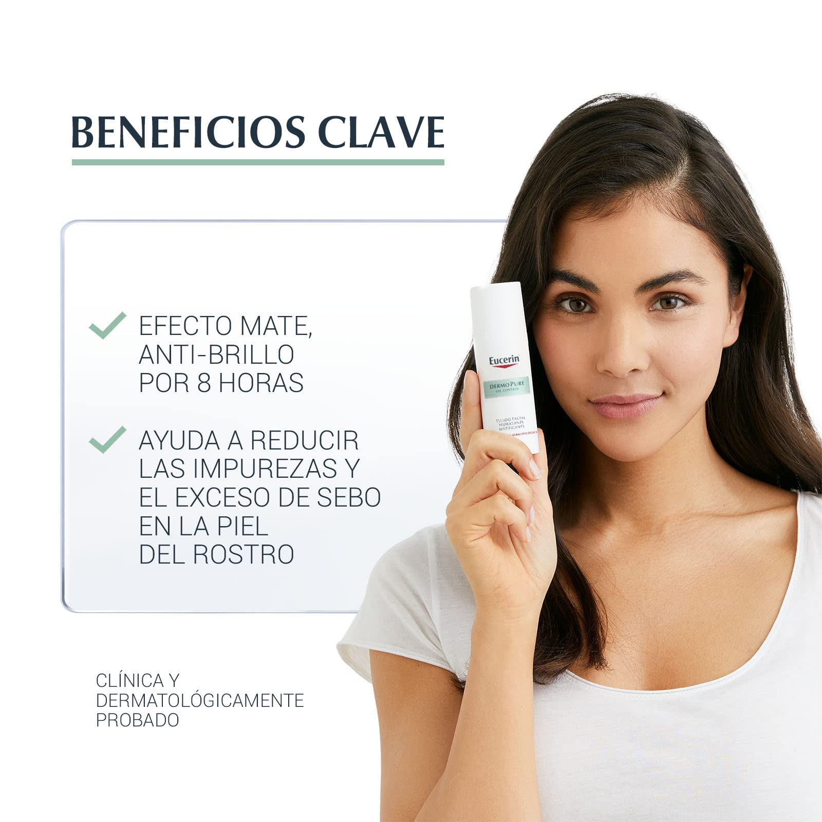 Eucerin Fluido Facial Hidratante Matificante para piel grasa, 50 ml + Ph5 Bálsamo labial Protector de Labios FPS 20, 4.8 gramos
