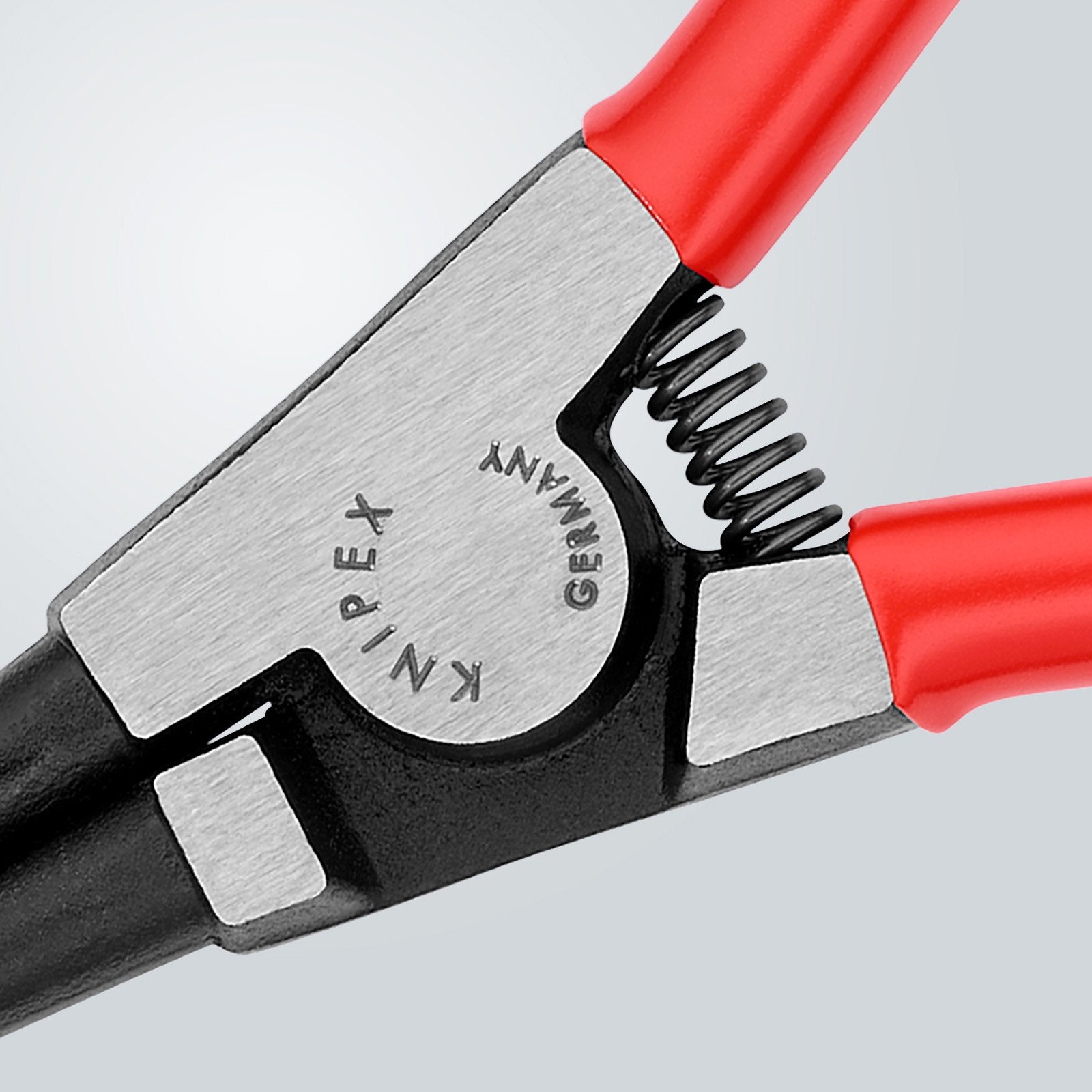 Knipex 46 11 A3 SB Alicate para Arandelas Exteriores en Ejes Atramentado Recubiertos de Plástico, 210 mm, color negro