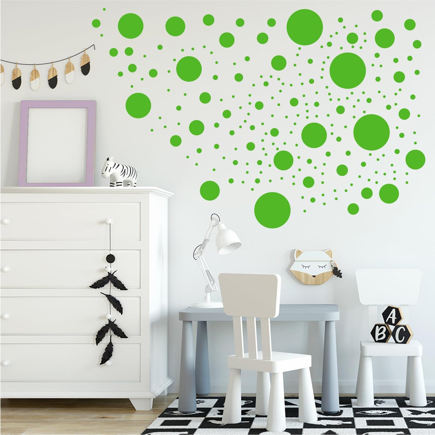 StickerDeen 500+ Calcomanías surtidas de lunares circulares para la habitación de los niños, sala de estar, aula, cuarto de juegos, decoración. Adhesivos de pared extraíbles de vinilo. Adhesivos de