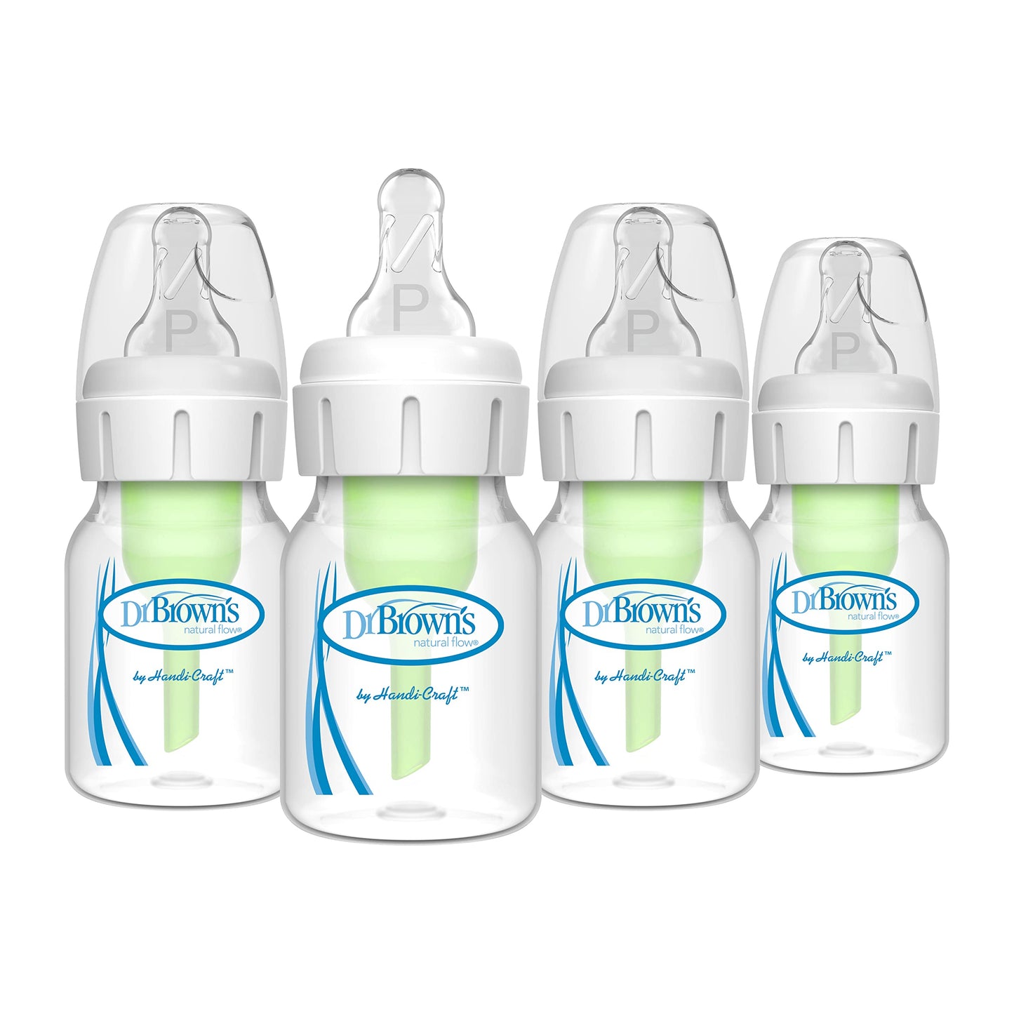 Biberón Anticólicos Dr. Brown's Natural Flow Azul Preemie 2 oz Paquete de 4