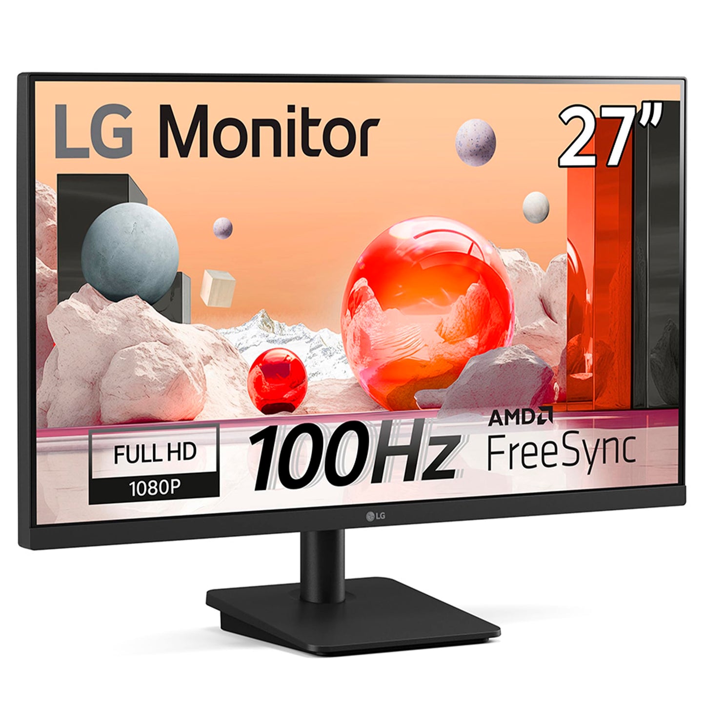 LG Monitor 27MS500-B IPS Full HD (1920 x 1080) 27" Refresh Rate 100 Hz, Tiempo de Respuesta de 5 ms (GtG), Contrast Ratio 1000:01:00