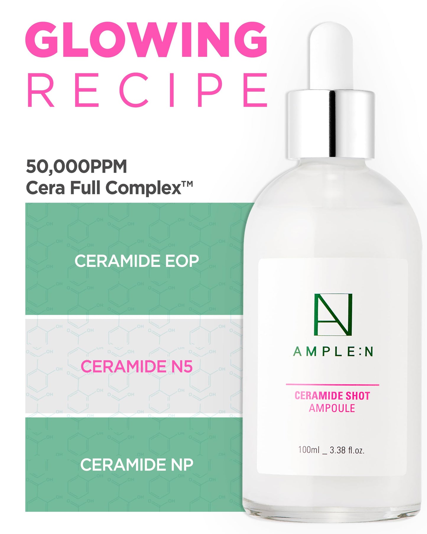 CORÉANA Nintendo [AMPLE:N] Ceramide Shot Ampoule 3.38 fl. oz. (100ml) - Dermatologist Tested Moisturising Ampoule with Ceramide, Strengthen Skin Barrier, Makes Skin Moist and Healthy for Sensitive & Rough Skin