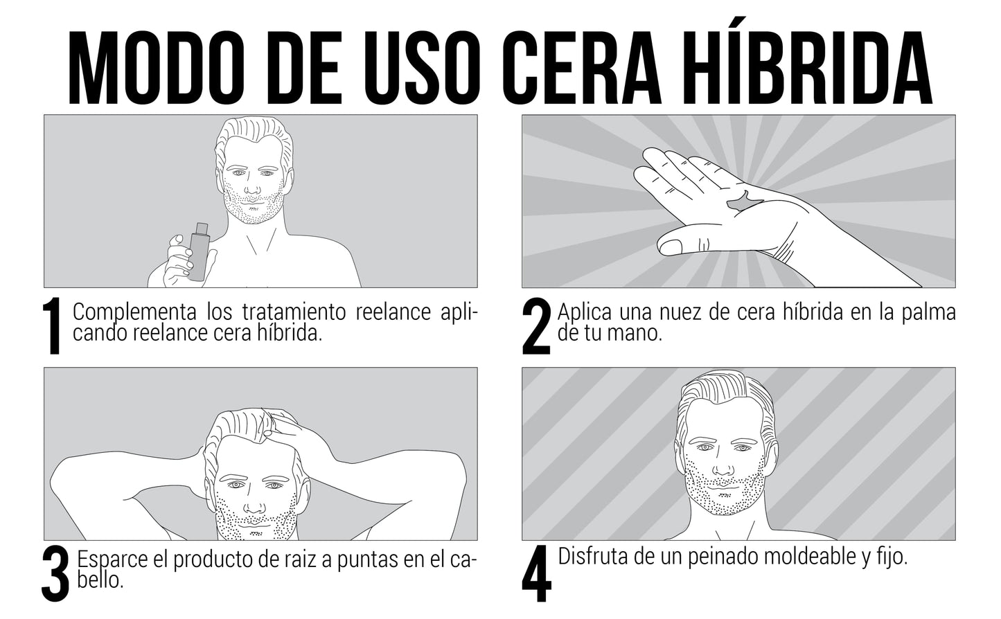 Reelance Gel Cera Híbrida para Peinar anti caída de Cabello 120 ml