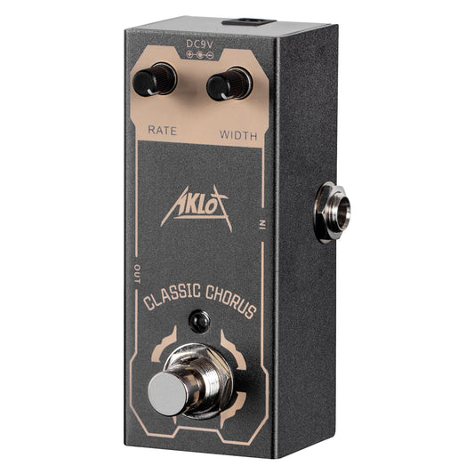 AKLOT - Pedal clásico de coro, pedal de efectos de guitarra eléctrica mini tipo único DC 9V True Bypass