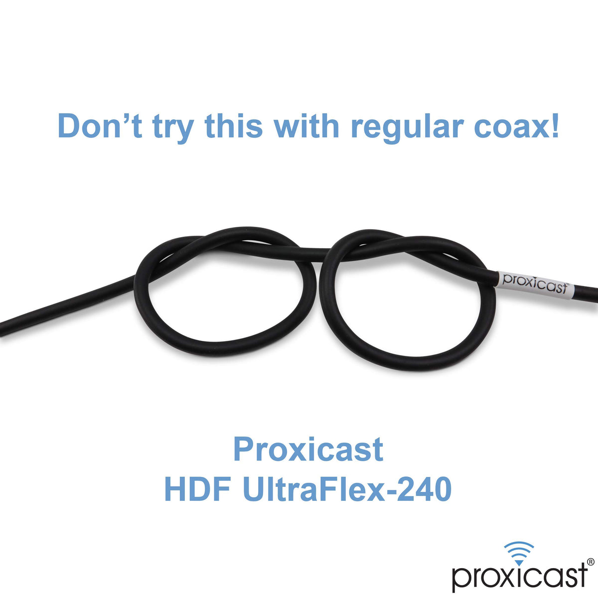 Cable Coaxial Proxicast PL259 Negro Ultra Flexible 3 ft 50 Ohm para Radio CB/UHF/VHF/Shortwave/HAM