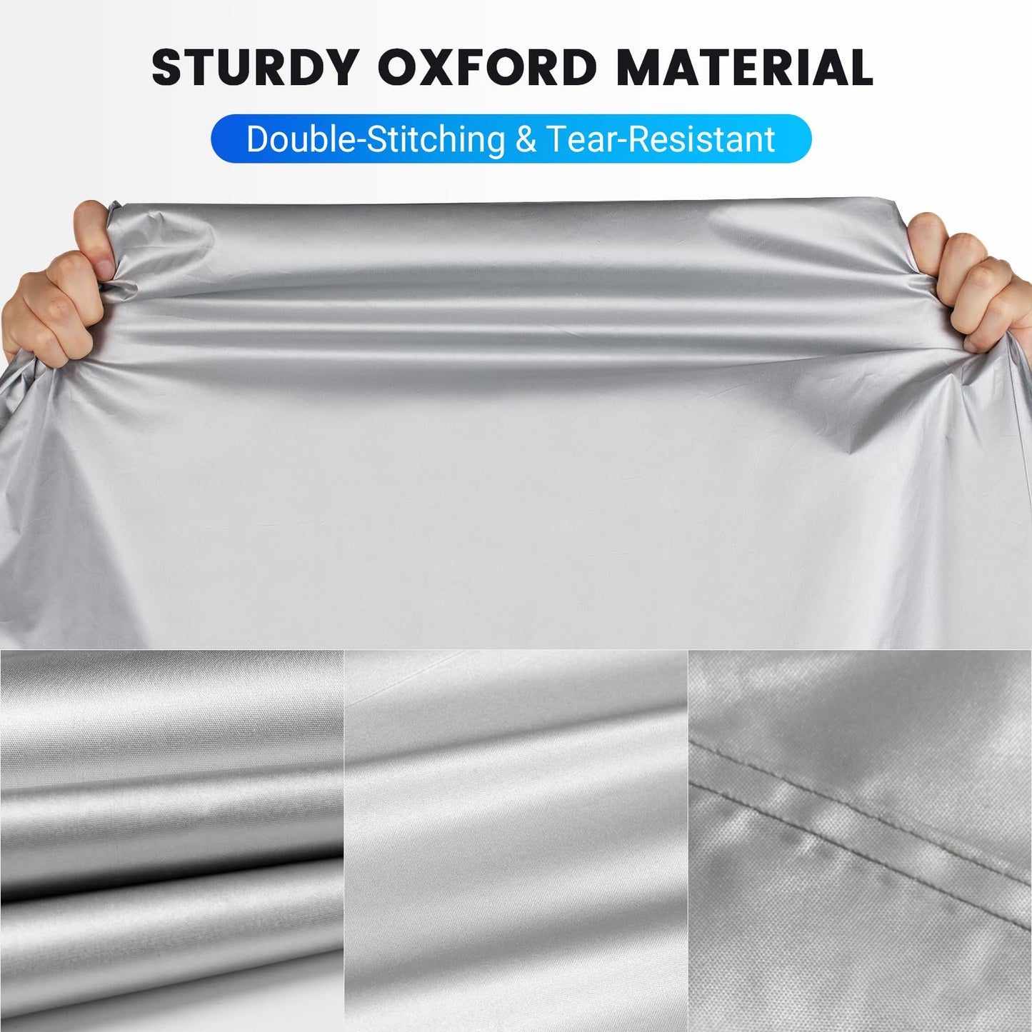 Favoto - Funda impermeable para motocicleta Outoor – Tela Oxford universal resistente con agujero de bloqueo, 3 reflectores nocturnos, hebilla resistente al viento, bolsa de almacenamiento para