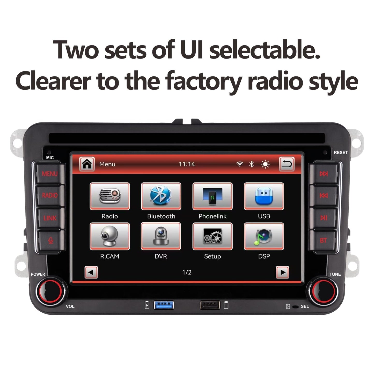 LXKLSZ [Actualizado en 2026] Radio de Coche con inalámbrico Carplay Android Auto con IPS Bluetooth/FM/Am Radio/USB/Alta Potencia para VW Golf 5 6 Passat Jetta Caddy EOS T5 Tiguan Touran CC Polo