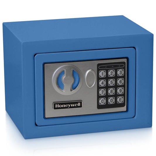 Honeywell - Cajas Fuertes 5005B Con Cierre Digital, Azules, Pequeñas, 0.17 Pies Cúbicos
