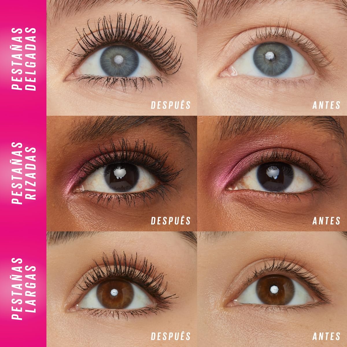 Maybelline Nueva Mascara de Pestañas con Pro Vitamina B5, Lash Sensational Firework, Lavable, Negro, 8.75ml