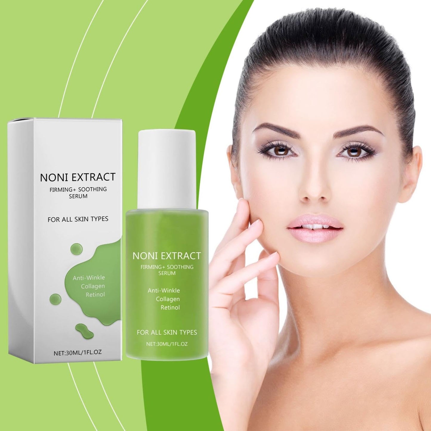 Suero Facial de Extracto de Noni, Retinol Antiarrugas y Energizante - Pack de 2 Unidades