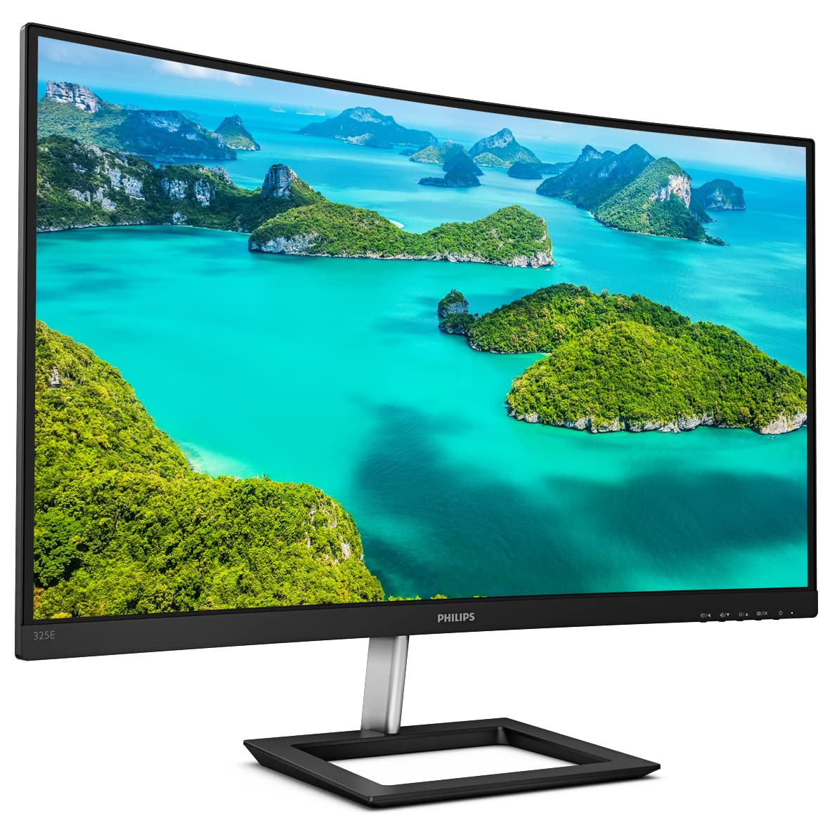 PHILIPS 325E1C 32" Monitor sin Marco, Panel VA, Curvo 1500R, Quad HD 2K, Ultra Wide-Color, 123% sRGB, 75Hz, 4 ms, FreeSync, VESA.