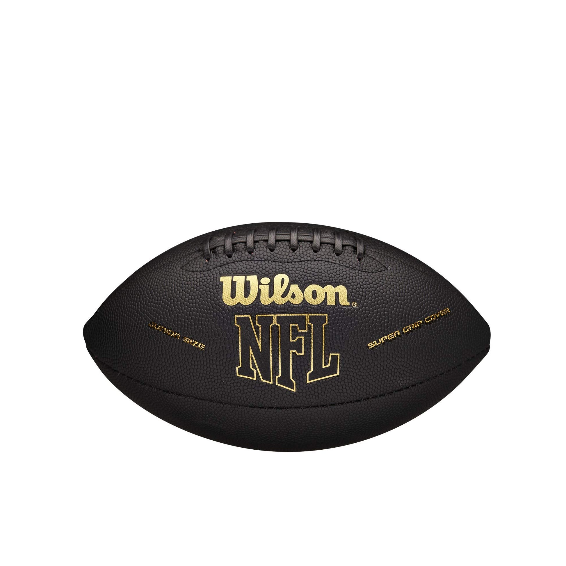 Balón de Fútbol Americano Wilson NFL Super Grip Negro Oro Junior para Niños