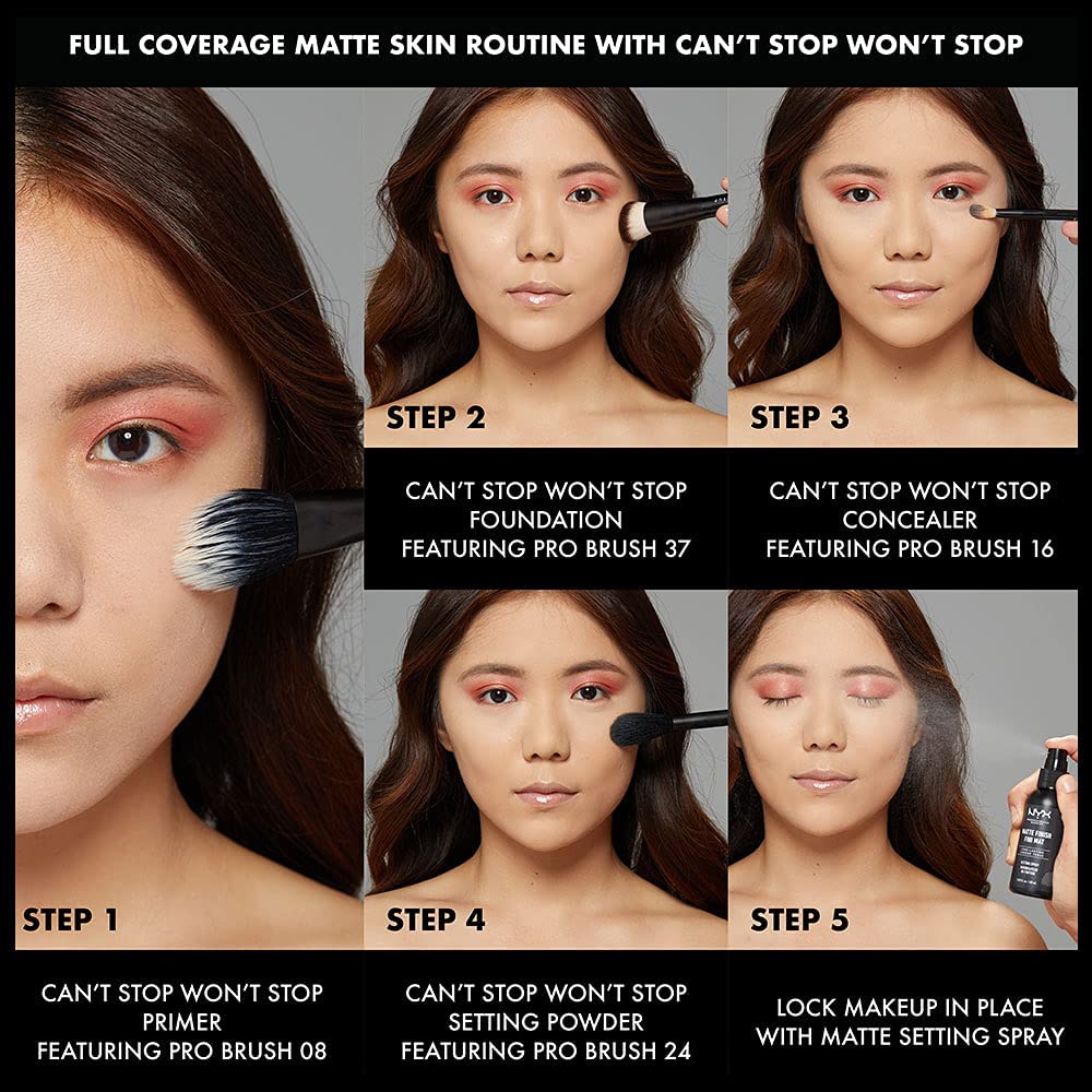 NYX Professional Makeup, Can´t Stop Won´t Stop, Base de Maquillaje, Natural