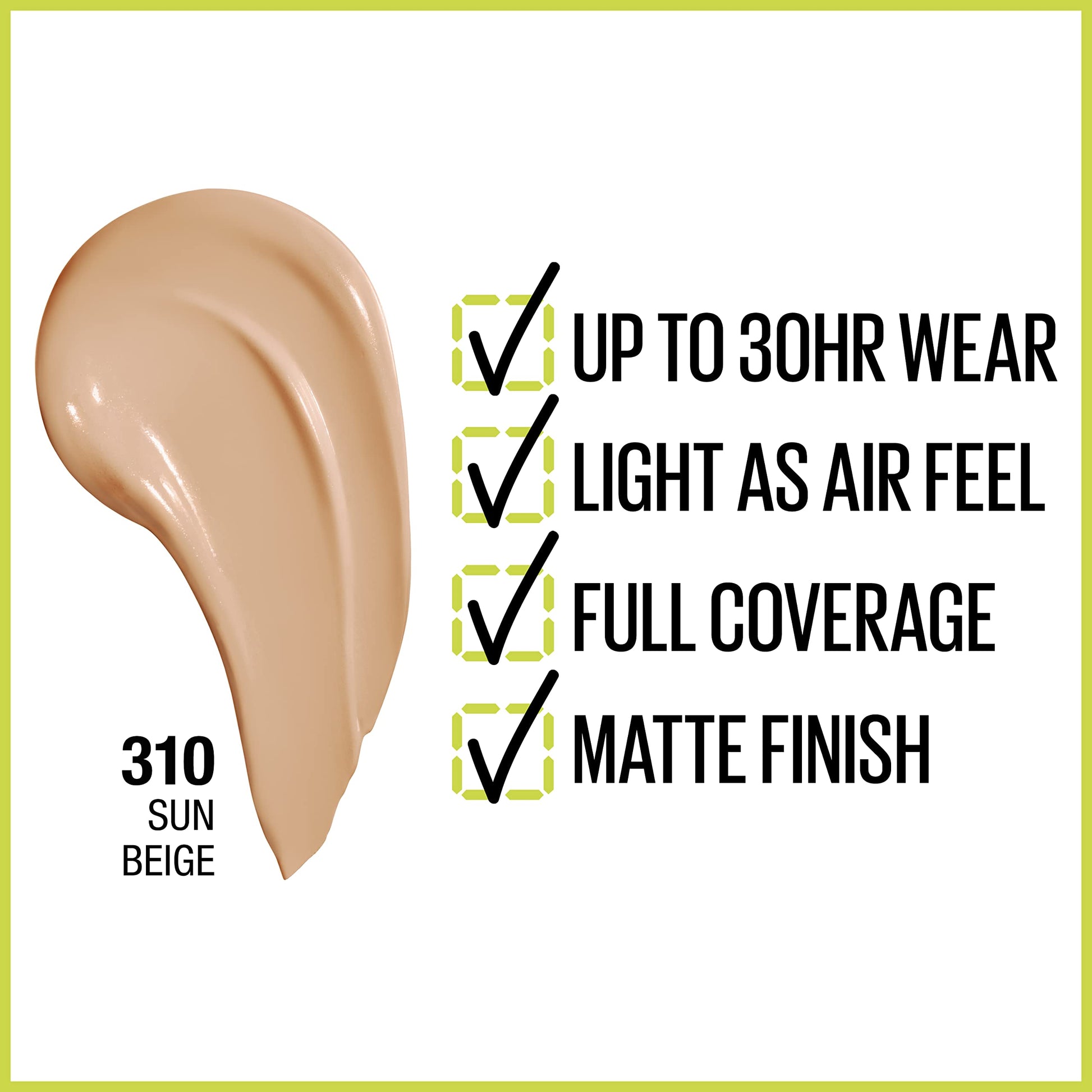 Base de Maquillaje Maybelline Sun Beige Cobertura Total