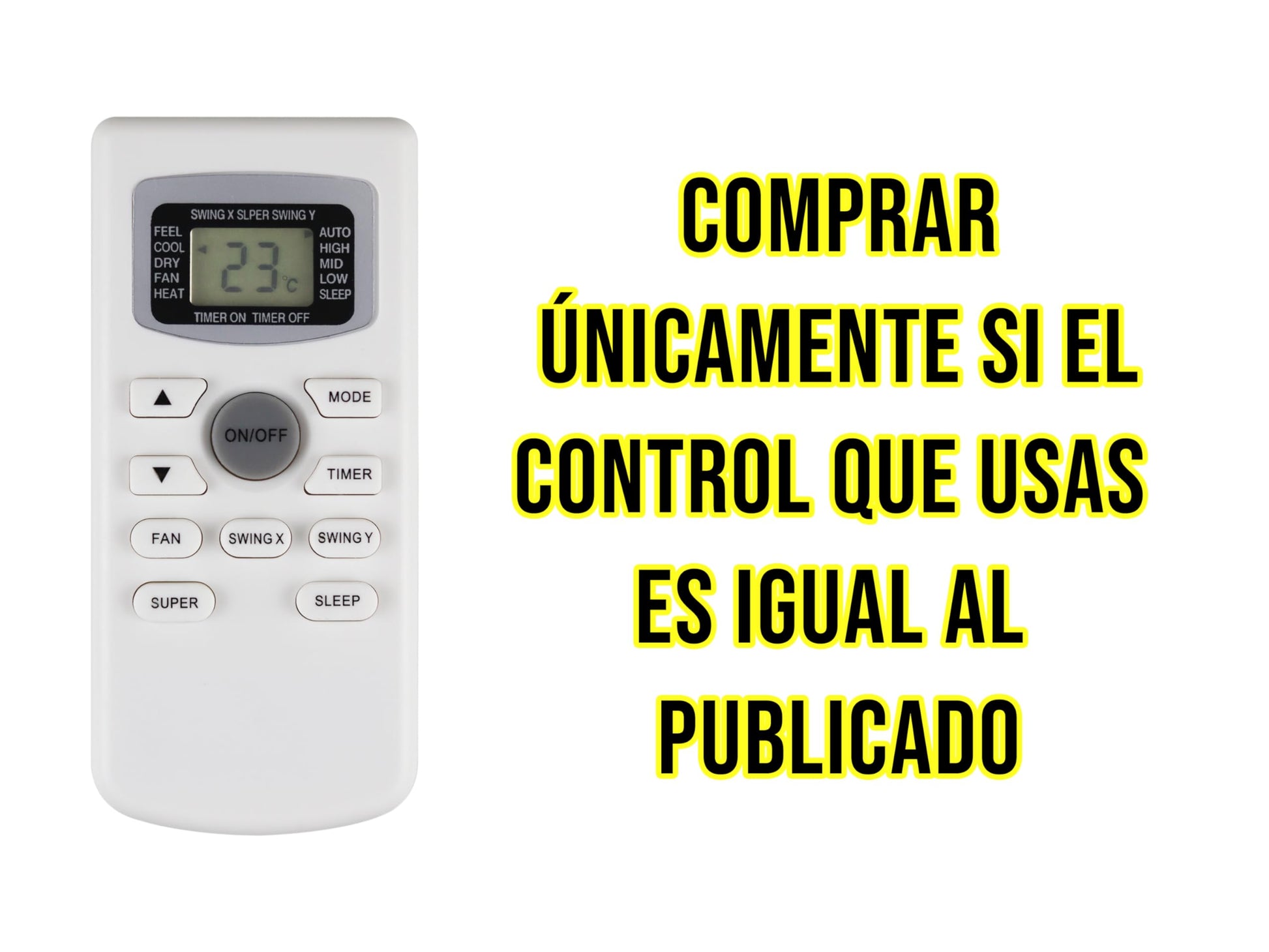 CONTROL EXPERT Control para TCL Prime Trane Daewoo Aire Acondicionado
