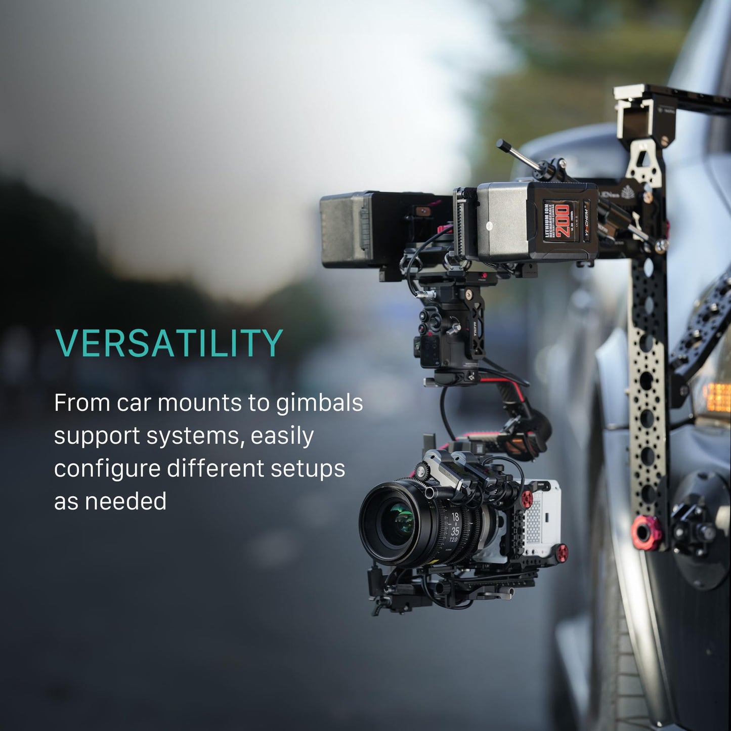 Tilta L Series (NP-F) Kit de placa de paso de alimentación de batería para DJI RS4 | Incluye grifos P de 14.8 V, un puerto Lemo de 2 pines y USB-C | Placas intercambiables | Funciona con RS2, RS3, RS3