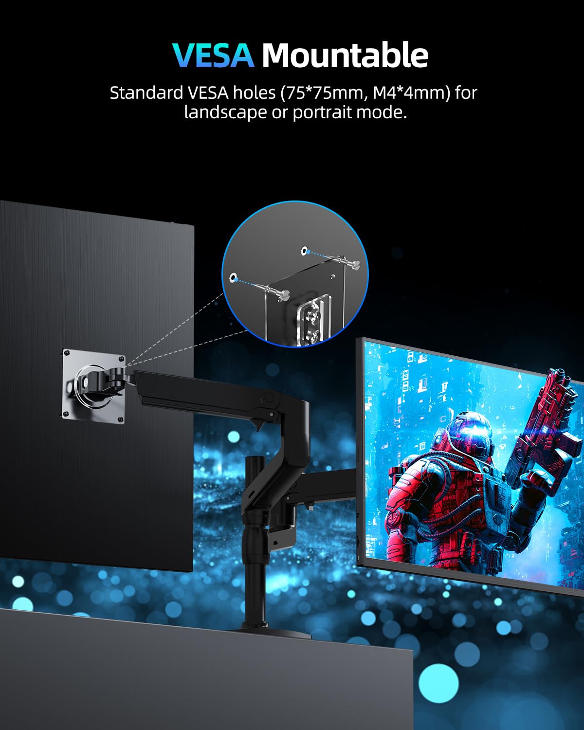 Monitor de Juegos Portátil UPERFECT 2K Negro 144Hz HDR IPS para Consola de Juegos