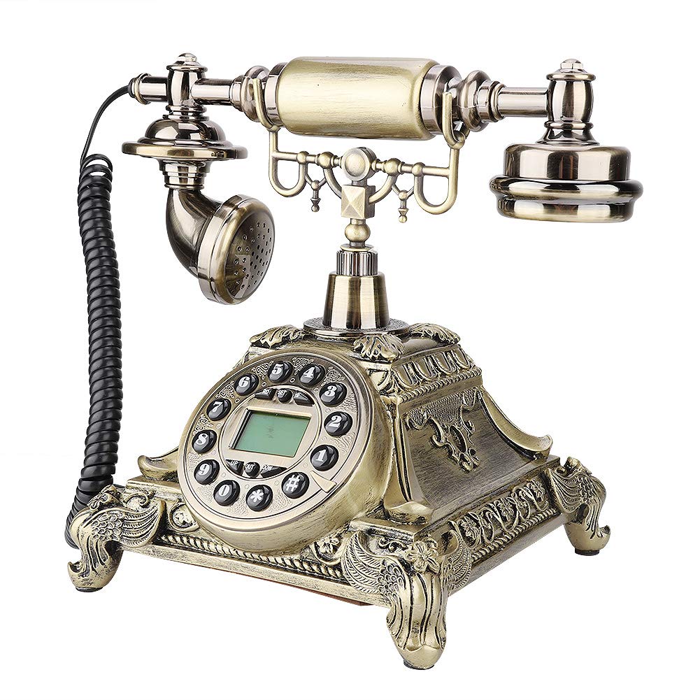 070 Teléfono con Cable, Estilo Retro Vintage Retro Estilo Europeo Imitación Teléfono Antiguo Oficina en casa Escritorio Teléfono Fijo Teléfono Fijo para Hotel en casa