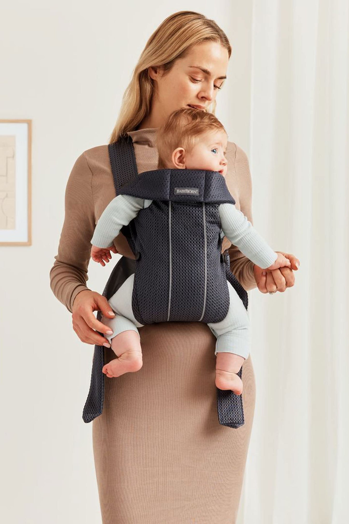 BabyBjörn - Portabebés Mini de malla 3D, antracita