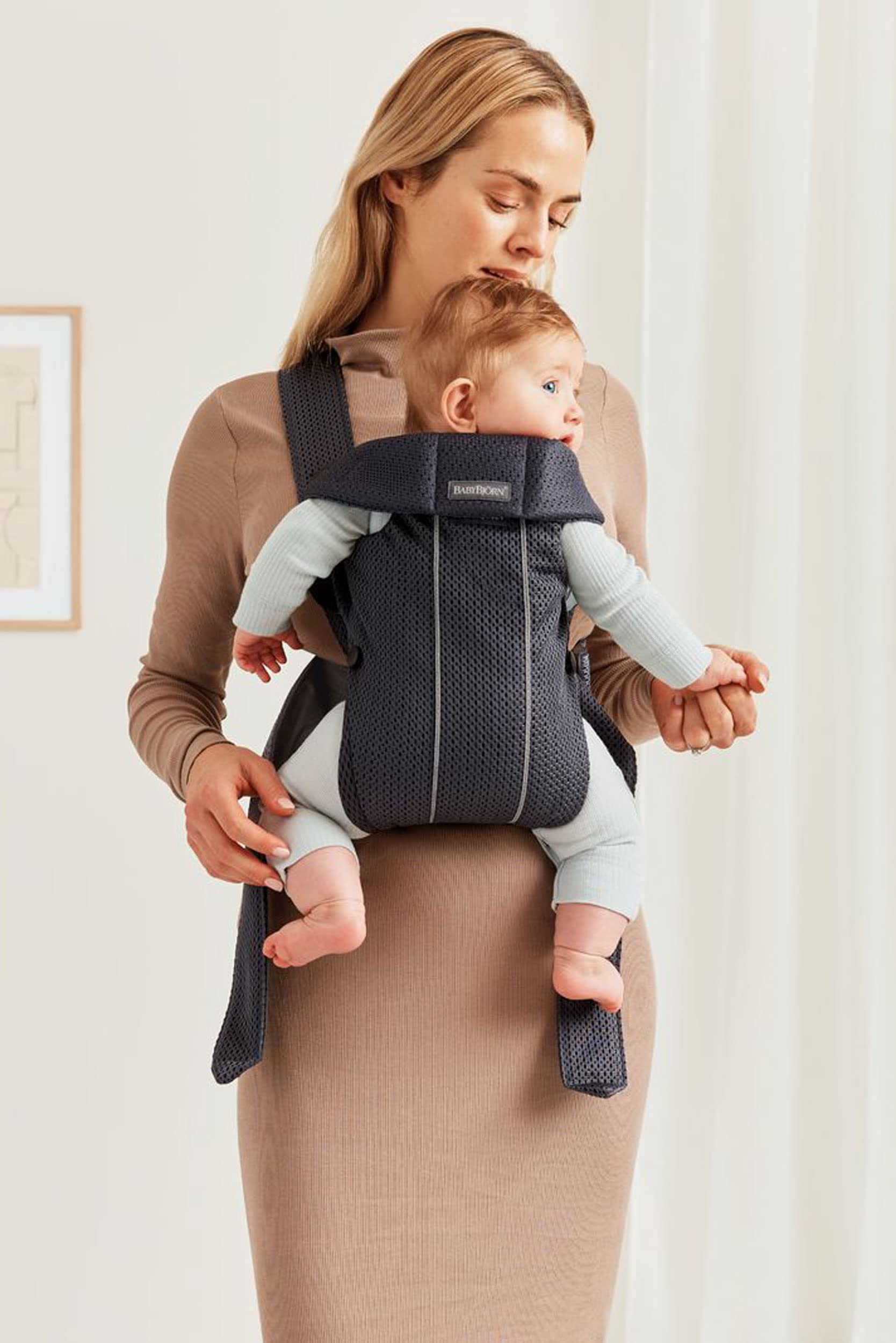 BabyBjörn - Portabebés Mini de malla 3D, antracita